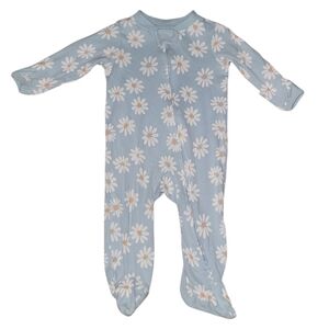 The Honest Company Blue Floral Footie